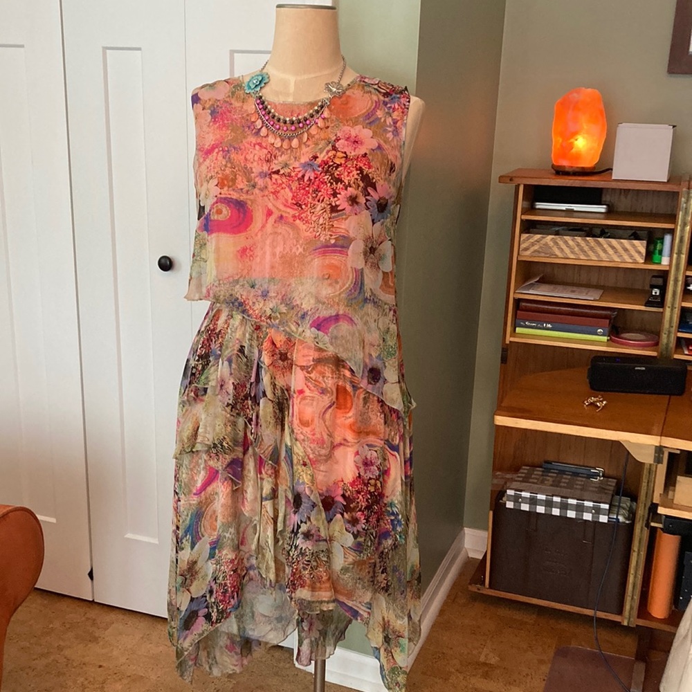 Silk sleeveless dress